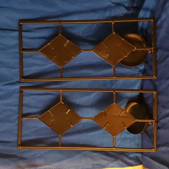 Pair of decorative Mirrored candle holders - Picture 6 of 6